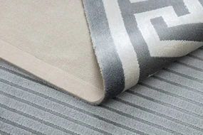 Koberec PEARL 51327F rám / grécky / štrukturálny, sivý