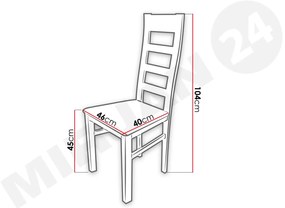 Jedálenský set (pre 4 osoby) Rozoma RK38 (dub sonoma + modrosivá). Vlastná spoľahlivá doprava až k Vám domov. 1122910