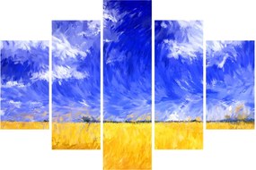 Obraz - Olejomaľba, Zlaté pole (150x105 cm)