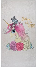Slonovinový prateľný detský koberec 100x160 cm Cute Unicorn – Vitaus