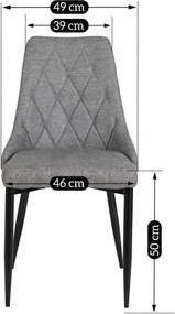 PROXIMA.store - Čalúnená jedálenská stolička CORK 2 FARBA: sivá