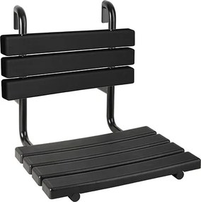 Bemeta Design HELP: Sprchové sedadlo závesné, nerez, plast, čierna - 338125080