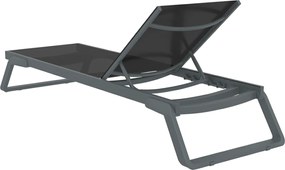 TROPIC záhradné lehátko grey/black