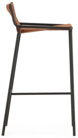 Terakotová kovová barová stolička (výška sedadla 65 cm) Emily – Marckeric