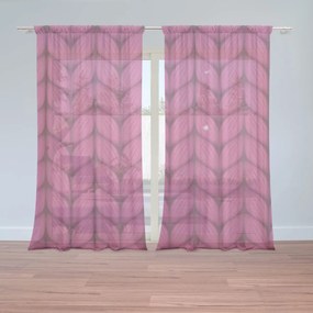 Sablio Záclony Pletenie vo fuksiovej farbe: 2ks 150x250cm
