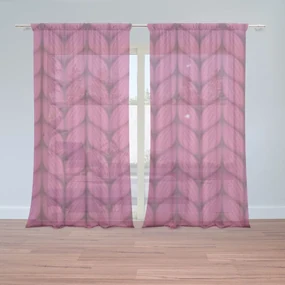 Sablio Záclony Pletenie vo fuksiovej farbe: 2ks 150x250cm