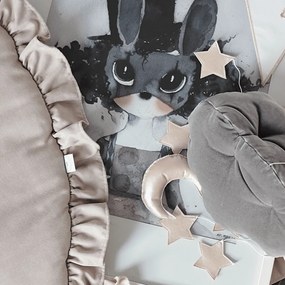 Dekoratívny obláčik šedá s ružovou 26x37x44cm