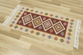 Obojstranný koberec / behúň Kilim bordový 3