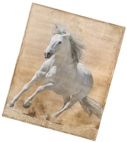 BedTex Deka mikroplyš Kôň Bělouš, 130 x 160 cm