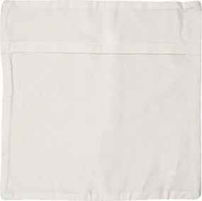 Modrá režná bavlnená obliečka na vankúš s ornamentmi - 50*50 cm