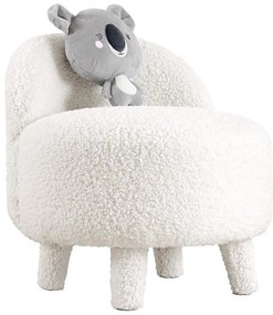 Detské kreslo PIXI, priemer 46 cm, biele