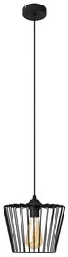 Helam Luster na lanku TORRI 1xE27/15W/230V pr. 23 cm čierna HE1572