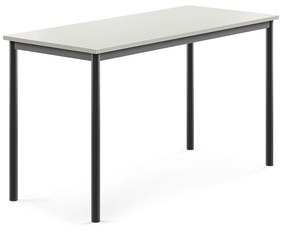Stôl SONITUS, 1400x600x760 mm, HPL - šedá, antracit