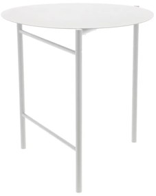 Biely kovový okrúhly jedálenský stôl ø 70 cm Disc – Zone