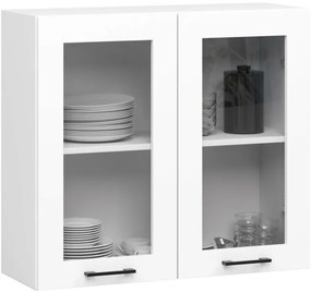 Kuchynská linka OLIVIA H720 1.8 m s vitrínou biela