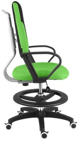 Detská rastúca stolička Neoseat KINDER — látka, čierna / zelená