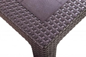 DEOKORK Záhradná ratanová zostava CORFU MINI 1+4 hnedá