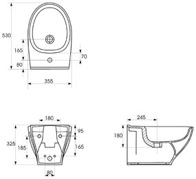 Cersanit Moduo CleanOn - závesný bidet, biela, K116-026