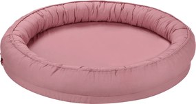 Ľanové hniezdo pre deti sýto ružová