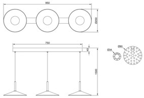 Globo 15635S-3 - LED závesné svietidlo na lanku LAMPONE LED/24W/230V 4000K čierna
