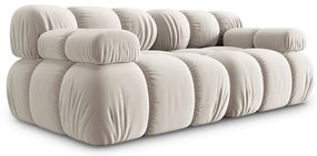 Béžová zamatová pohovka 188 cm Bellis – Micadoni