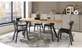 Rozkladací jedálenský stôl ARTUR dub artisan/čierna