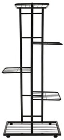 Kondela Kovový stojan na kvety, tmavosivý kov, BAMIR TYP 1