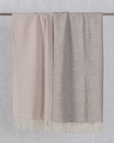 Deka Merinos 140x200cm melange grey pink