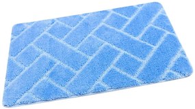 Kúpeľňový koberček Lotus modrý, tehla