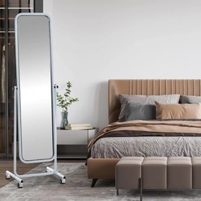 Stojace zrkadlo Medusa 317223 - 166x48x45 cm - Biela