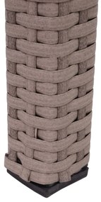 Záhradný stôl HWC-G19, polyratan,120x75cm - sivohnedá