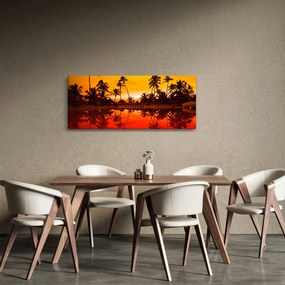 Obraz - Západ slnka nad rezortom (120x50 cm)