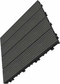 WPC dlaždica LEGI BASE 30 x 30 cm, čierna