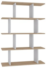 Biela/prírodná knižnica v dekore duba 90x127 cm Harmon - Kalune Design