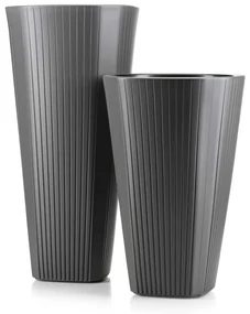 PLASTOVÝ KVETINÁČ MORA 39X61 CM ANTRACITOVÁ