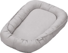 Ľanové hniezdo pre bábätko svetlo šedá