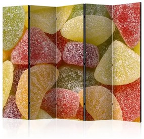 Paraván - Tasty fruit jellies II [Room Dividers] Veľkosť: 225x172, Verzia: Akustický