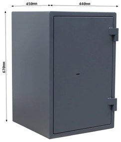 Rottner Ohňovzdorný nábytkový trezor FIRE HERO 65, 670 x 440 x 450 mm, mechanický - na kľúč