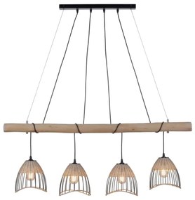 Leuchten Direkt 11156-79 - Luster na lanku REED 4xE27/60W/230V