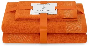 Sada 3 ks ručníků BELLIS klasický styl oranžová