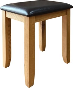 Taburetka s koženým čalúnením, 44x36x45 cm