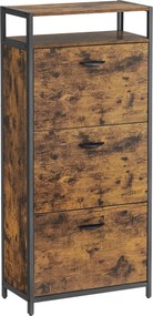 XXXLutz VÝKLOPNÁ SKRINKA NA TOPÁNKY, hnedá, čierna, 60/130/30 cm Boxxx - Online Only drobný nábytok - 002543014001