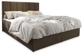 Čalúnená posteľ boxspring MERALIS 160x200 cm hnedá Matrac: Bonell pružinová matrac