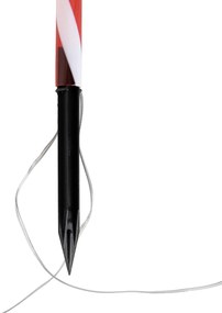 Sada 5 vianočných kolíkových svetiel červená s bielou cukrovou trstinou vrátane LED s časovačom IP44 - Melchior