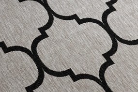 Koberec SIZAL FLOORLUX 20608 strieborný / čierny