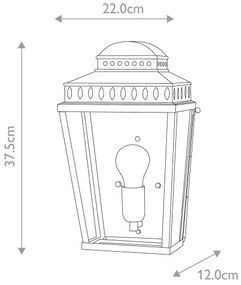 Elstead MANSION-HOUSE-BR - Vonkajšie svietidlo MANSION HOUSE 1xE27/60W/230V IP44