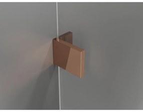 Mexen Lunar T, výklopný pravý sprchový kút 125 x 100 cm, 8mm číre sklo, profil ružové zlato, 834T-125-100-60-00-P