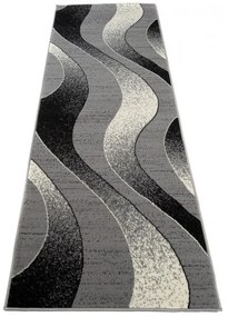 Kusový koberec PP Mel šedý atyp 80x200cm