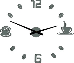 SENTOP | Nalepovacie hodiny na stenu káva I SENTOP 12P023 analógové