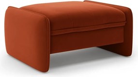 Zamatová podnožka v tehlovej farbe Georgia – Micadoni